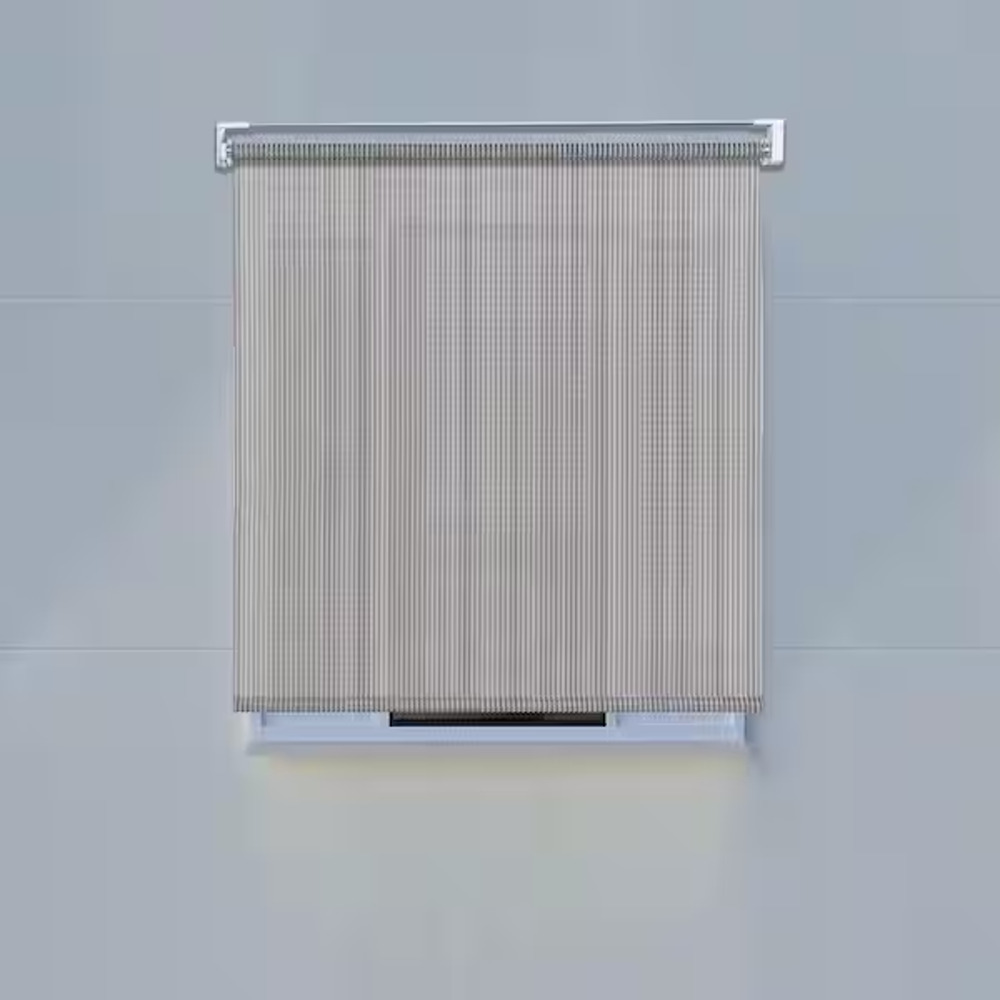 36x66 Home Basics Off-white Cordless PVC Solar Exterior Roller Shade